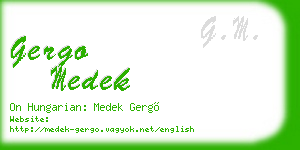 gergo medek business card