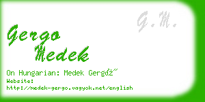 gergo medek business card